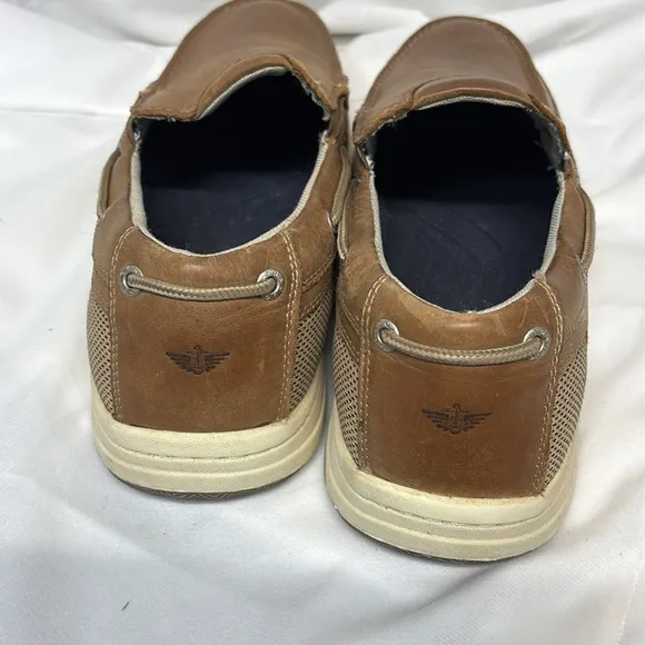 Dockers Tiller boat Brown Leather slide on shoe size 13W