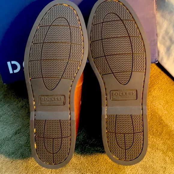 DOCKER’S VARDUS RUST LEATHER MEN’S HAND-SEWN CASUAL BOAT SHOES
