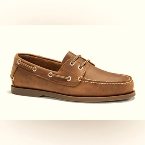 DOCKER’S VARDUS RUST LEATHER MEN’S HAND-SEWN CASUAL BOAT SHOES