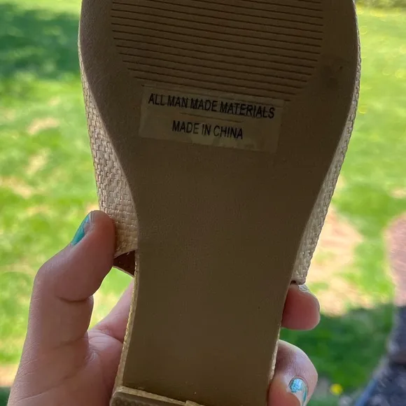 Dolce Vita cream tan rattan wicker classy pointed toe flat shoes NWT