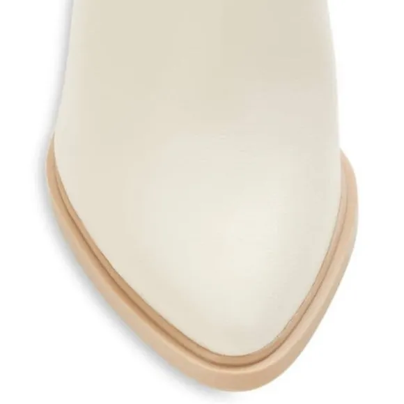 Dolce Vita Susan leather booties ivory with ton-on tone details runs small