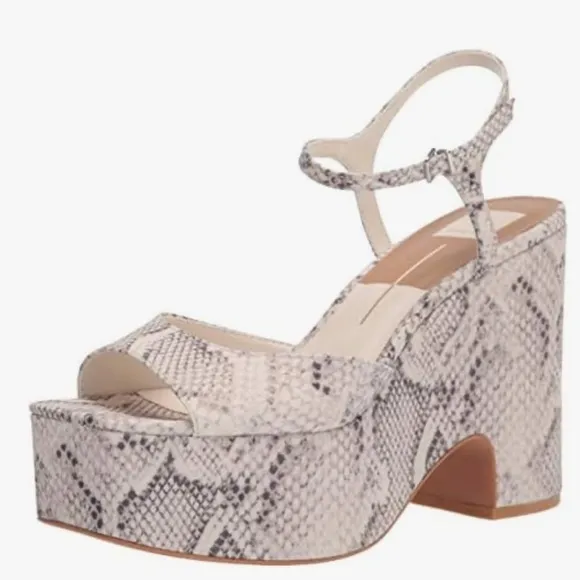 Dolce Vita Women's Porcha Wedge Sandal. bone snack‎ print Stella. Size 8. NWOT