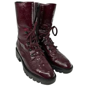 Donald J. Pliner Elyas Lace Up Boots Maroon Size 6