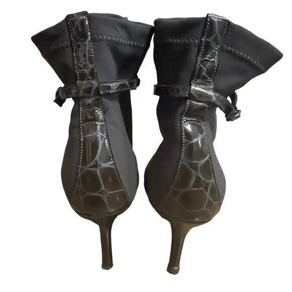 Donald J Pliner Gray Ankle Heel Boots Size 6 M