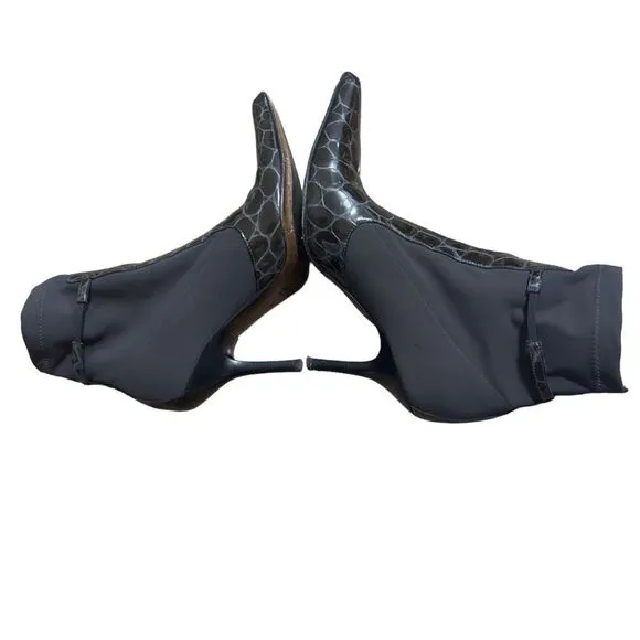 Donald J Pliner Gray Ankle Heel Boots Size 6 M