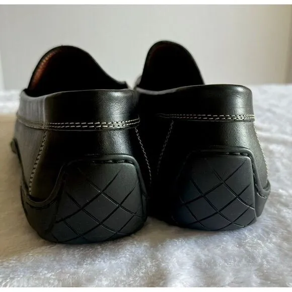 DONALD J PLINER Italy Black Leather Elver 108 Driving Loafer Shoes Men's 9‎ M