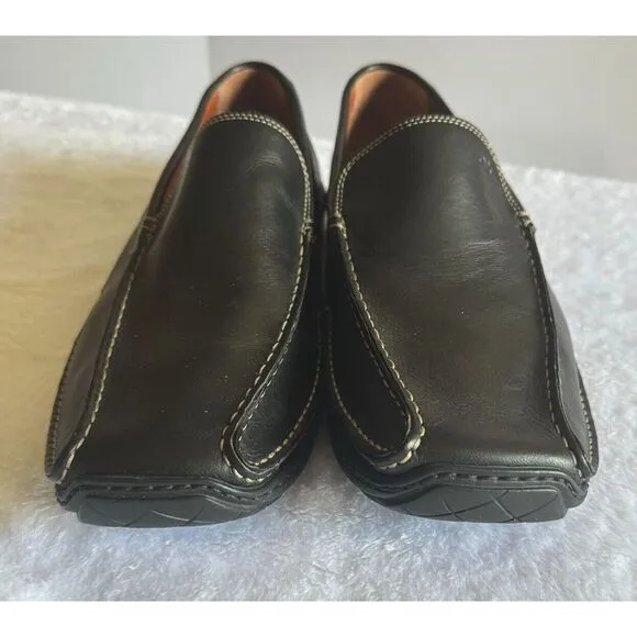 DONALD J PLINER Italy Black Leather Elver 108 Driving Loafer Shoes Men's 9‎ M