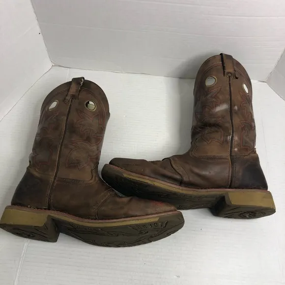 Double-H Boots Antonio Earthquake Rust Mens Size 12 Brown Leather EH Work