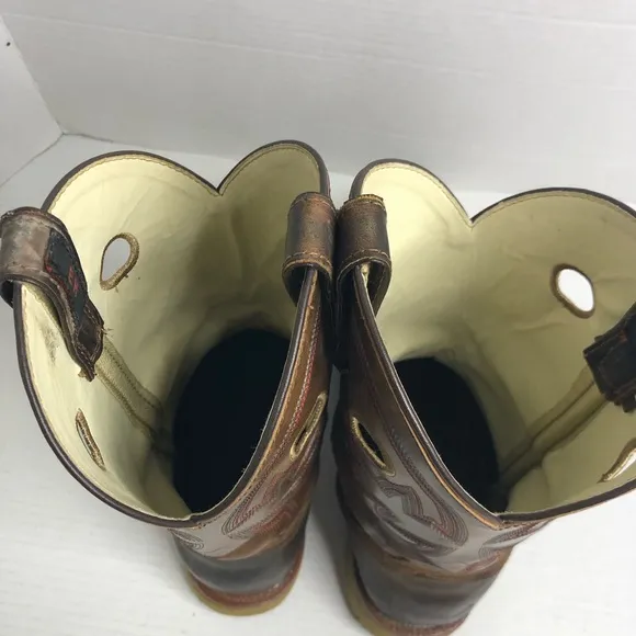 Double-H Boots Antonio Earthquake Rust Mens Size 12 Brown Leather EH Work