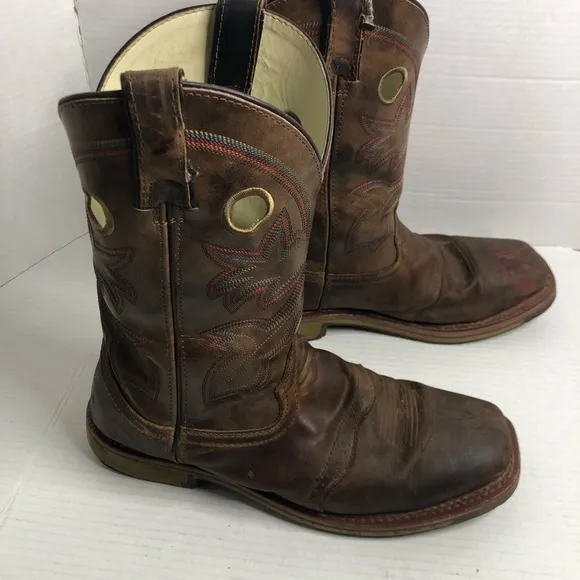 Double-H Boots Antonio Earthquake Rust Mens Size 12 Brown Leather EH Work