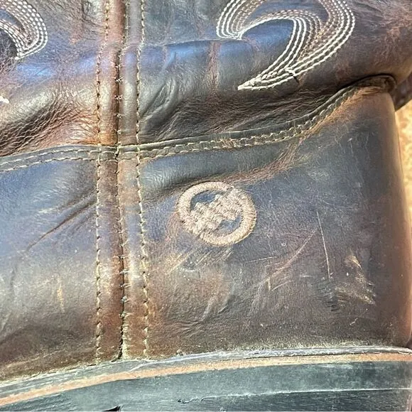 DOUBLE H  Mens AG7 12” Steel Western Cowboy boots Sz 10.5 Preowned