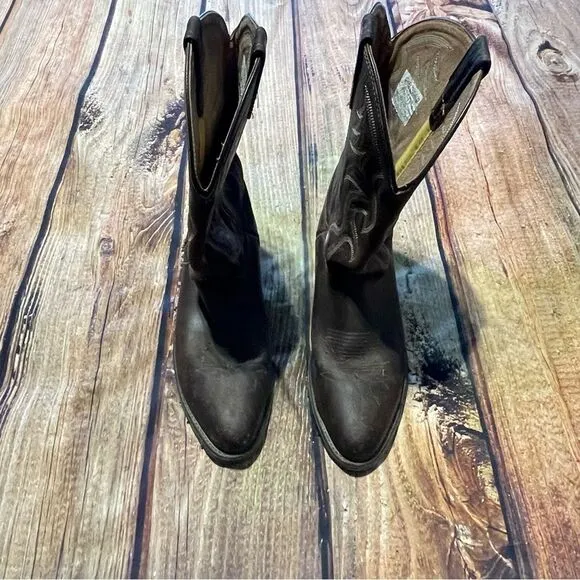 DOUBLE H  Mens AG7 12” Steel Western Cowboy boots Sz 10.5 Preowned