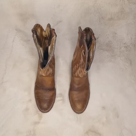 Double HH Gel Ice Buckaroo Coastal Cowgirl Leather Western Cowboy Boots NWOB