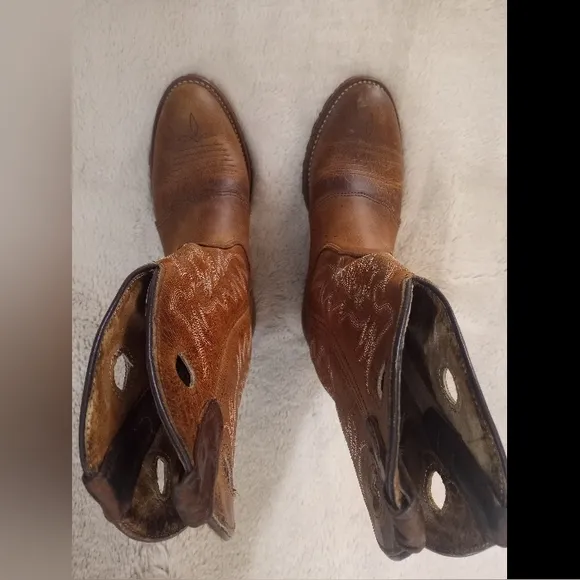 Double HH Gel Ice Buckaroo Coastal Cowgirl Leather Western Cowboy Boots NWOB