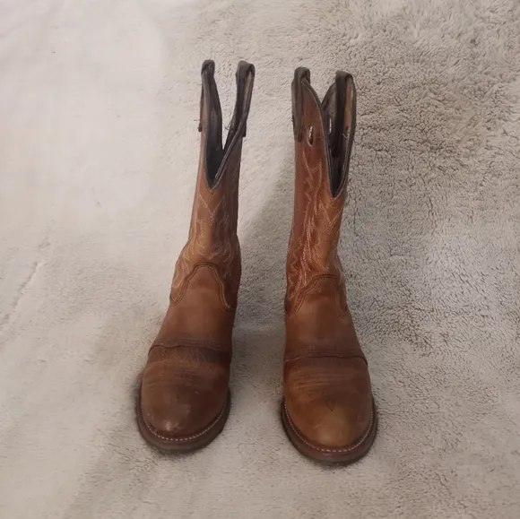 Double HH Gel Ice Buckaroo Coastal Cowgirl Leather Western Cowboy Boots NWOB