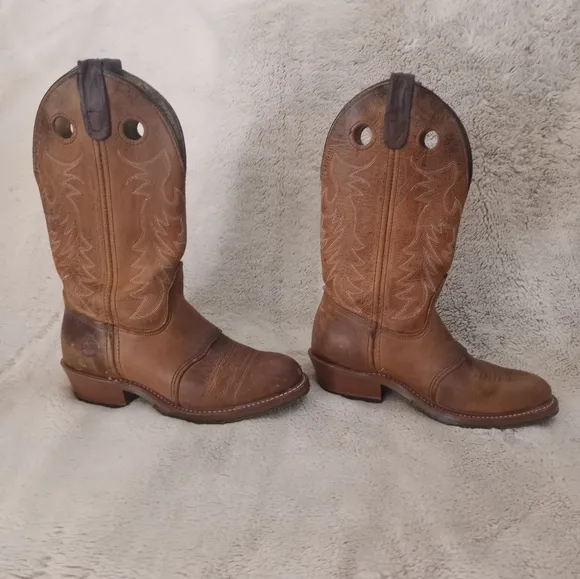 Double HH Gel Ice Buckaroo Coastal Cowgirl Leather Western Cowboy Boots NWOB