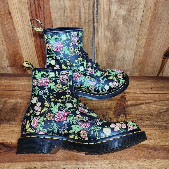 Dr Martens 1460 Floral Bloom Leather Lace Up