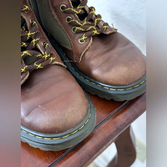Dr. Martens 1460 leather canvas Panel boot youth size 13