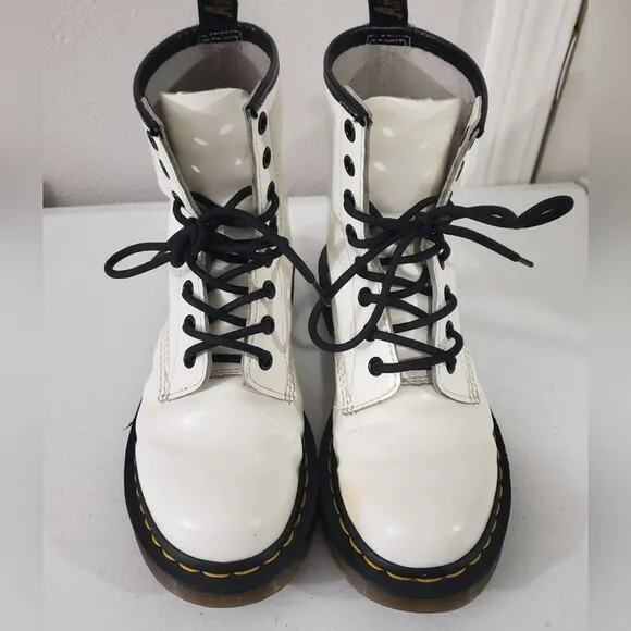 Dr. Martens 1460 Patent LEATHER LACE UP BOOTS sz 6