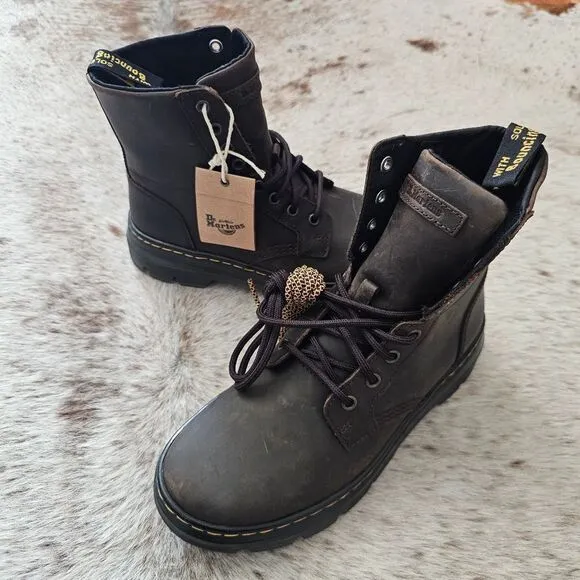 Dr. Martens 1460 Aztec Crazy Horse Combs Leather Boots Women Size 8 (Men 7) NEW