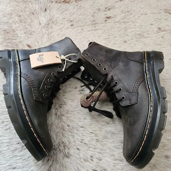 Dr. Martens 1460 Aztec Crazy Horse Combs Leather Boots Women Size 8 (Men 7) NEW