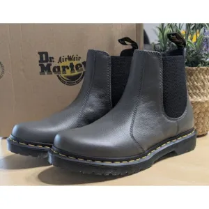 Dr. Martens 2976 Pascal Gunmetal Virginia Leather Chelsea Boots UK 8 NIB