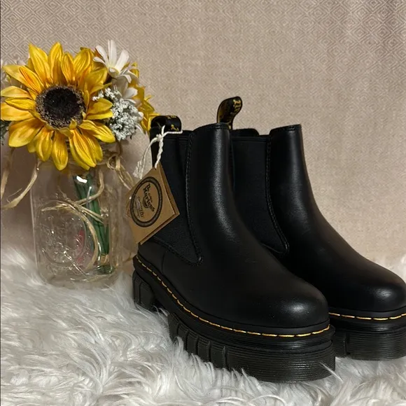 Dr. Martens Black Ankle Boots with Chunky Sole