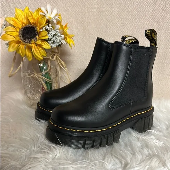 Dr. Martens Black Ankle Boots with Chunky Sole