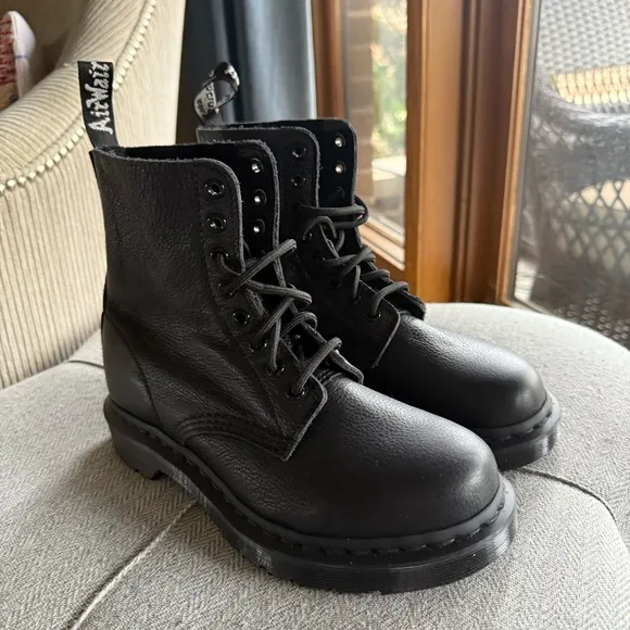 Dr. Martens Black Ankle Boots with Rugged Sole