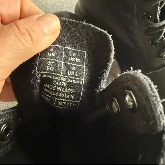 Dr. Martens Black Ankle Boots with Rugged Sole