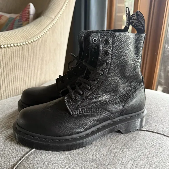 Dr. Martens Black Ankle Boots with Rugged Sole