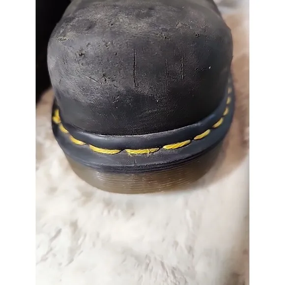 Dr. Martens Boots Mens 9 Work Safety Industrial Steel Toe Leather Slip Resistant