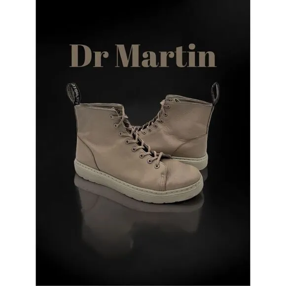 Dr Martens Boots TALIB SENDAL Men’s 12 TAUPE high-top soft leather AirWair™