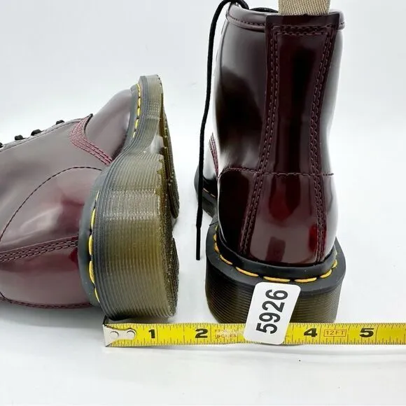 Dr Martens Cherry Red Vegan 101 Mid Boots Sz Men’s 4 Women’s 5 New