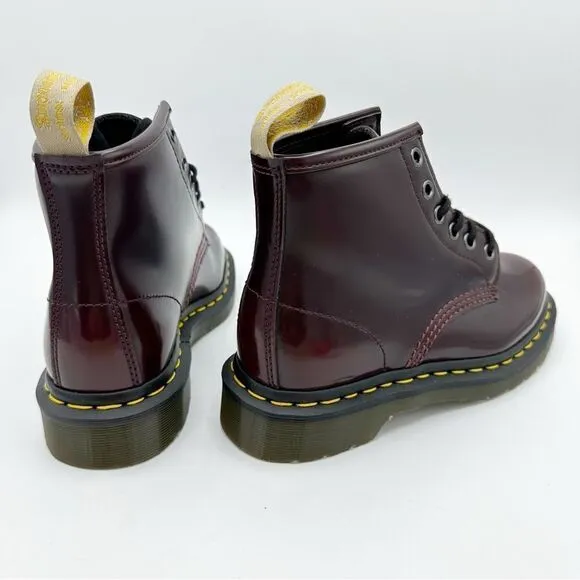 Dr Martens Cherry Red Vegan 101 Mid Boots Sz Men’s 4 Women’s 5 New
