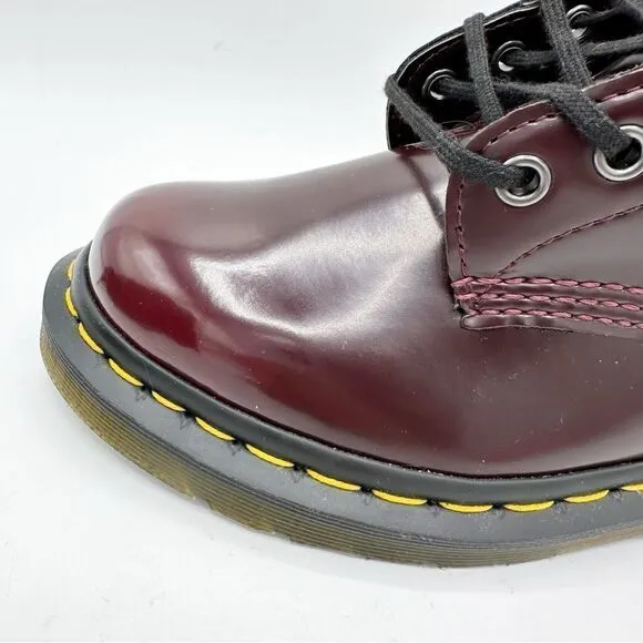 Dr Martens Cherry Red Vegan 101 Mid Boots Sz Men’s 4 Women’s 5 New