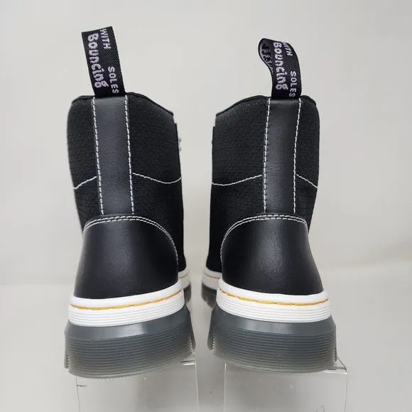 Dr Martens Combat Boots Womens 7 Black Combs Logo Lace Up Hiking Causal Shoes