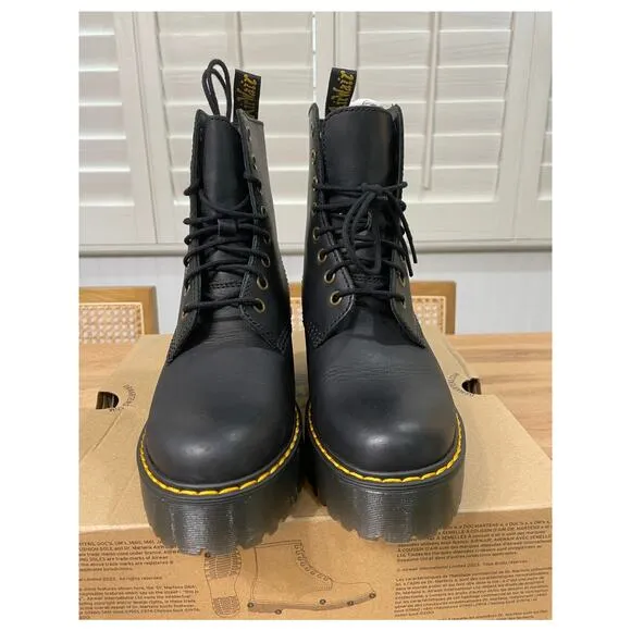Dr. Martens Docs Shriver HI Wyoming Leather Heeled Boots Size 6 L 37 EU NIB