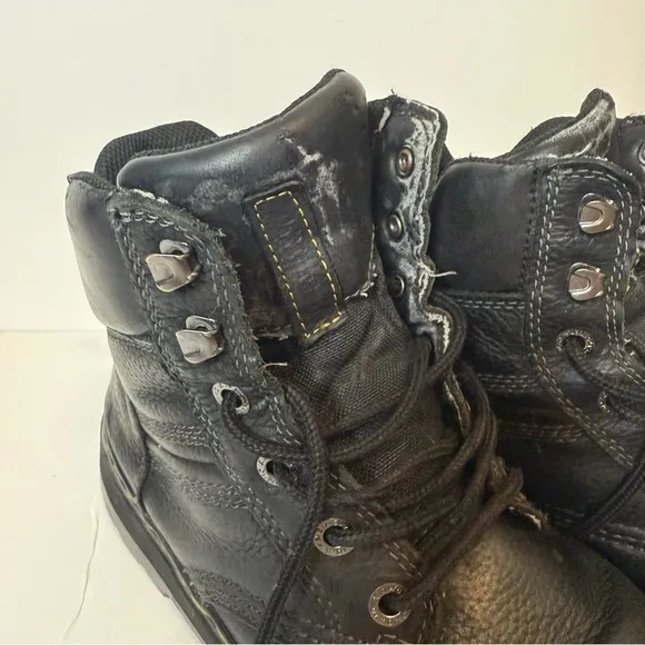 Dr. Martens Gabion Black Utility Boots Lace Up Leather Size 10 Mens