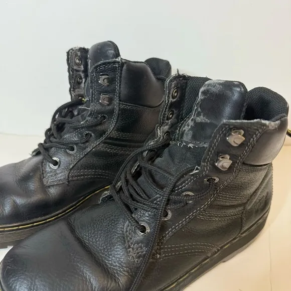 Dr. Martens Gabion Black Utility Boots Lace Up Leather Size 10 Mens