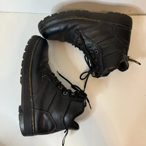 Dr. Martens Gabion Black Utility Boots Lace Up Leather Size 10 Mens