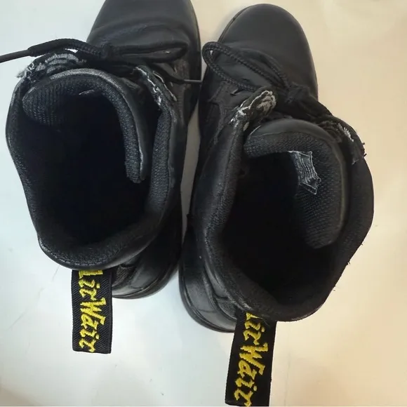 Dr. Martens Gabion Black Utility Boots Lace Up Leather Size 10 Mens