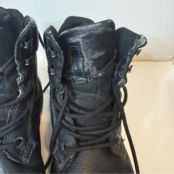 Dr. Martens Gabion Black Utility Boots Lace Up Leather Size 10 Mens