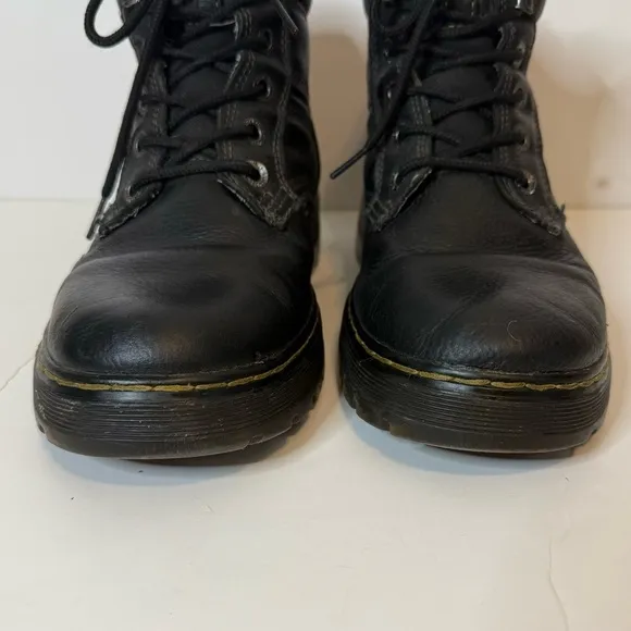 Dr. Martens Gabion Black Utility Boots Lace Up Leather Size 10 Mens