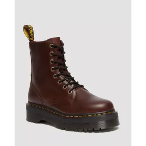 Dr.‎ Martens JADON PLATFORM Boots in DARK BROWN Smooth LEATHER NEW