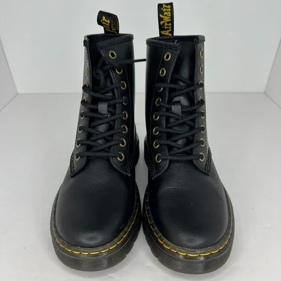 Dr. Martens Womens AW004 Black Zavala Leather Ankle Lace Up Size 5 Combat Boots