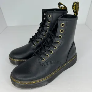 Dr. Martens Womens AW004 Black Zavala Leather Ankle Lace Up Size 5 Combat Boots