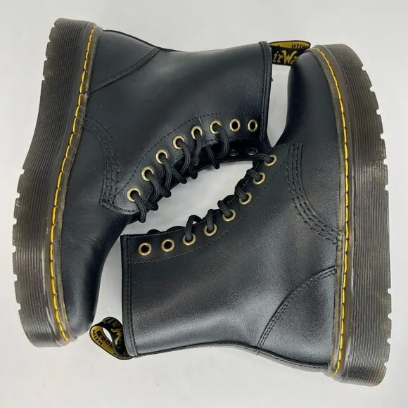 Dr. Martens Womens AW004 Black Zavala Leather Ankle Lace Up Size 5 Combat Boots