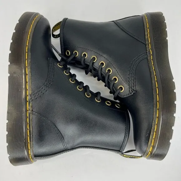 Dr. Martens Womens AW004 Black Zavala Leather Ankle Lace Up Size 5 Combat Boots