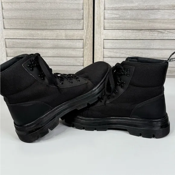 DR. MARTENS Women's Combs Lace Up Combat Boots Black-9